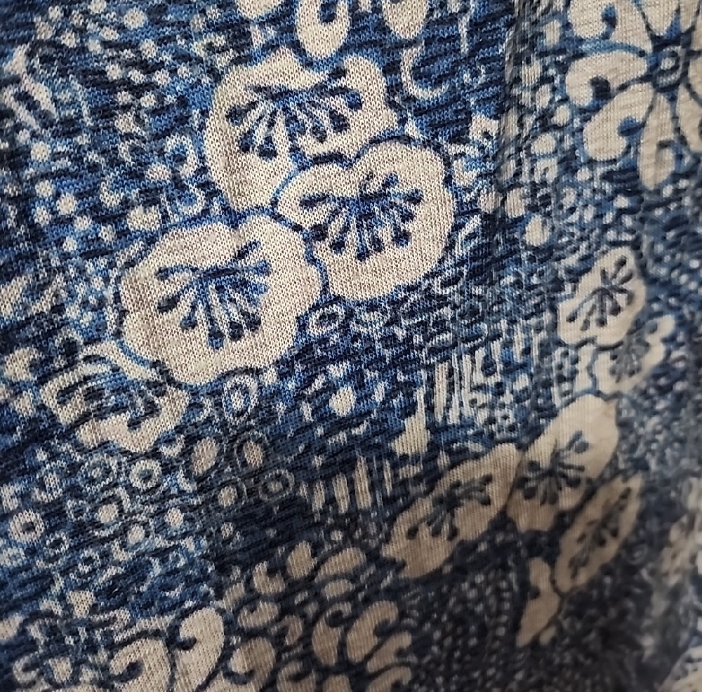 Blue Floral Racerback Tank Top - Picture 4 of 4